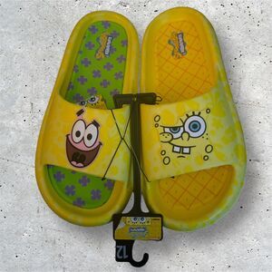SPONGEBOB SQUAREPANTS SLIDES. BRAND NEW. ADULT SIZE 12